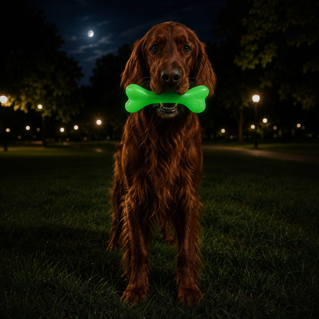 SodaPup PUP-X glow in the dark rubber chew bone dog toy – photo 2 of 10
