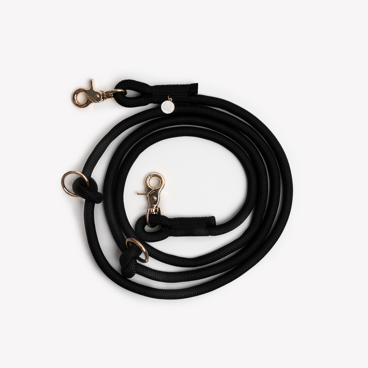 Black Hands Free Braided Leash, alternate view