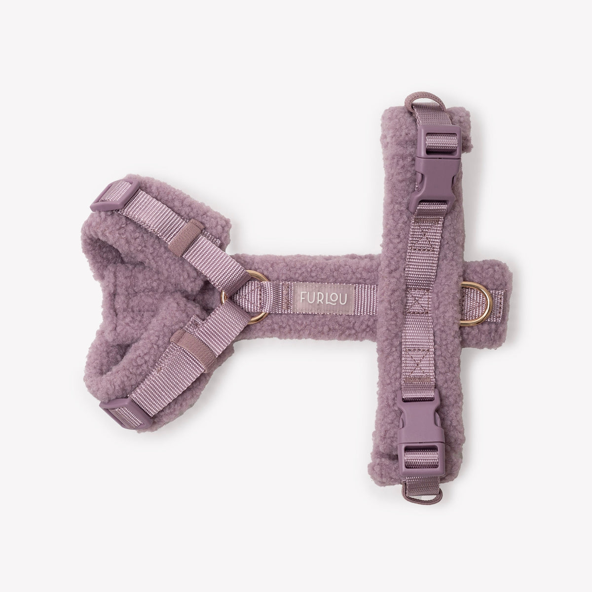 Lilac Sherpa Dog Harness, alternate view