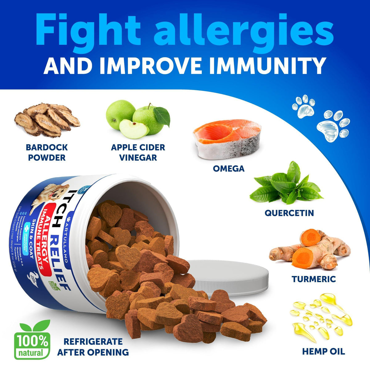 Dog Allergy Relief Chews Itchy Skin Relief Omega-3 Fish Oil – photo 4 of 6