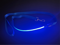 Light Up LED Dog Leash: Blue – front view