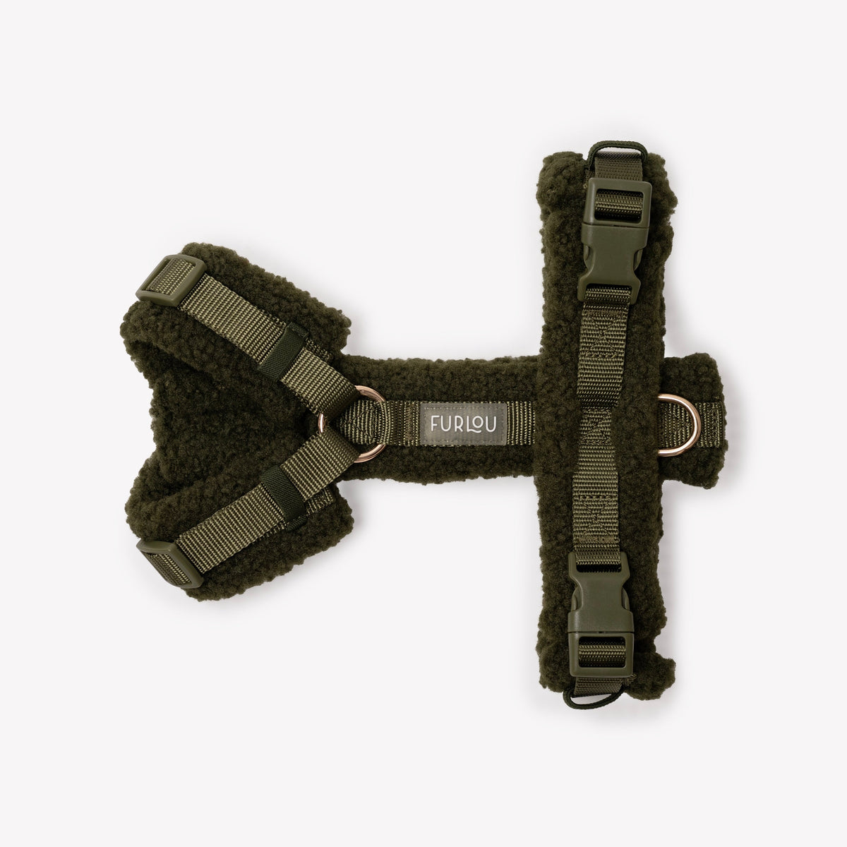 Moss Green Sherpa Dog Harness, alternate view