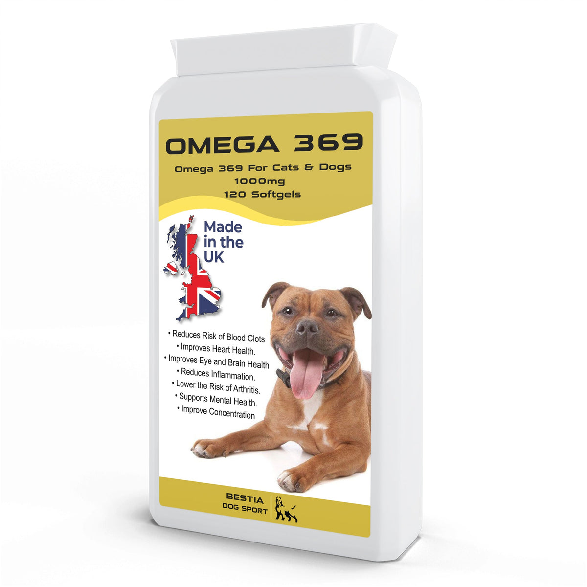 BDS Omega 369 capsules flat postal bottle for dogs – photo 1 of 4
