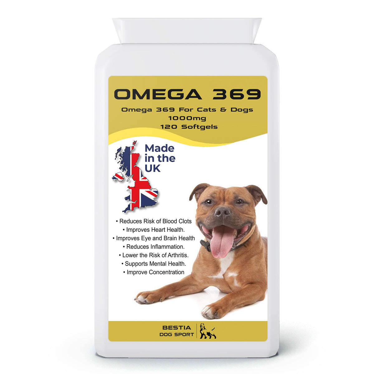 BDS Omega 369 capsules flat postal bottle for dogs – photo 3 of 4