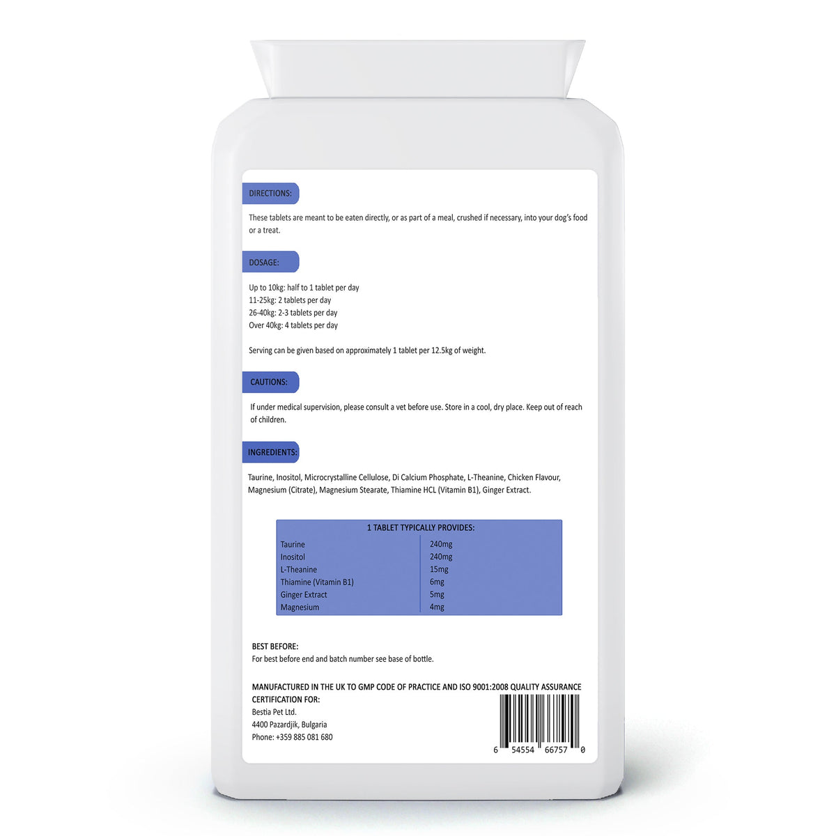 BDS PM Recovery Dog Supplement – Calm & Recovery – alternate view 3