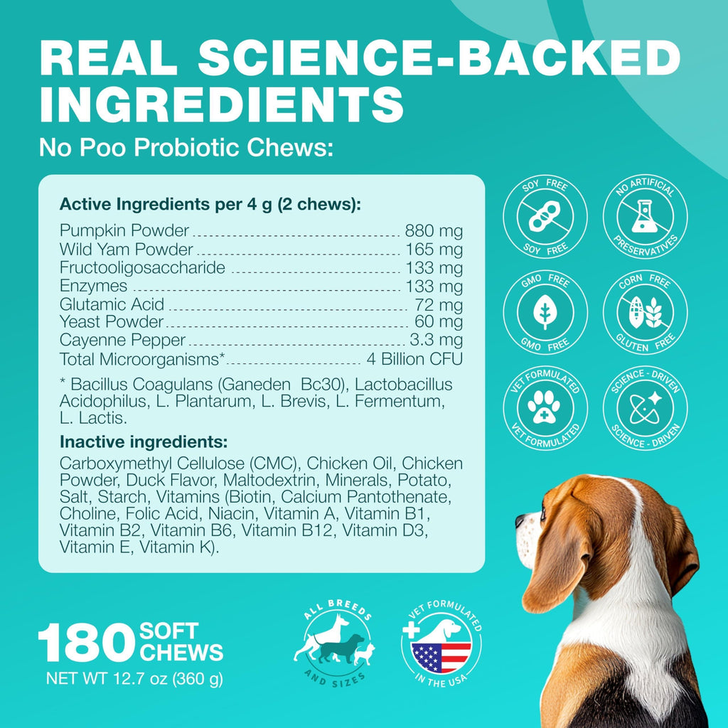 No Poo Chews for Dogs – Coprophagia Deterrent with Probiotics – alternate view 5