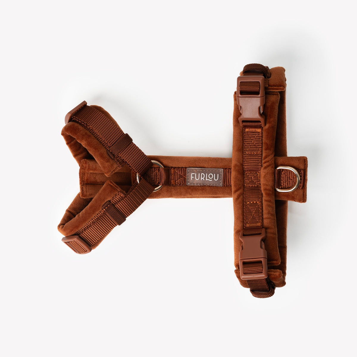 Clay Velvet Dog Harness, alternate view