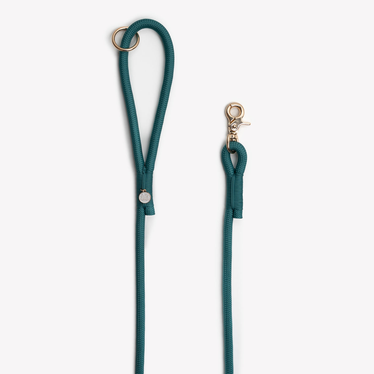 Blue Braided Rope Leash, alternate view