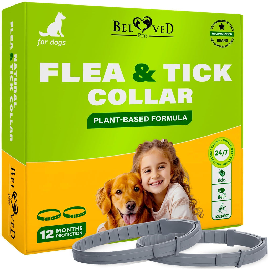 Flea and Tick Collar for Dogs Essential Oil Waterproof 2 Count – photo 1 of 8