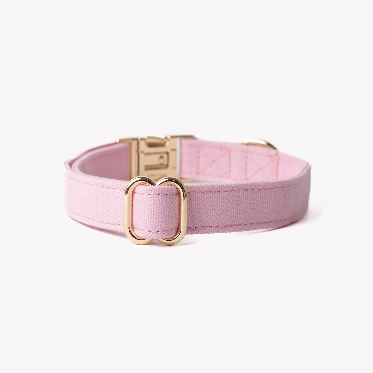 Pink Canvas Dog Collar, alternate view