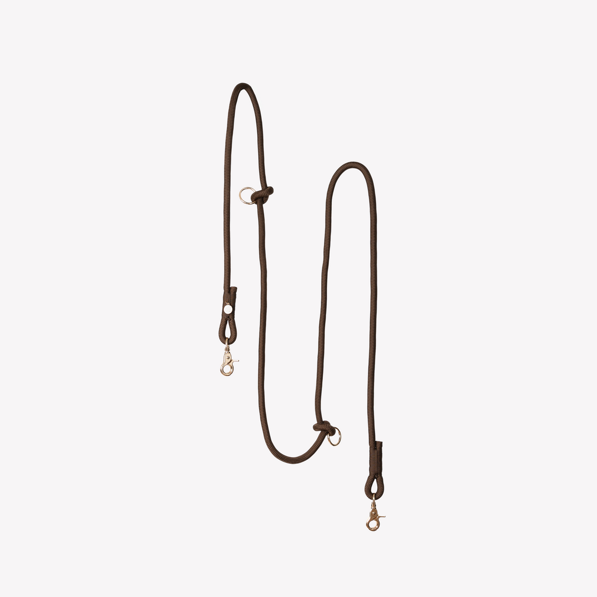Brown Hands Free Braided Leash
