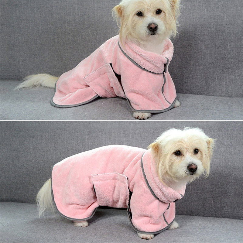 Dog Bathrobe Absorbent Drying Towel Wrap Pet Zen – photo 3 of 13