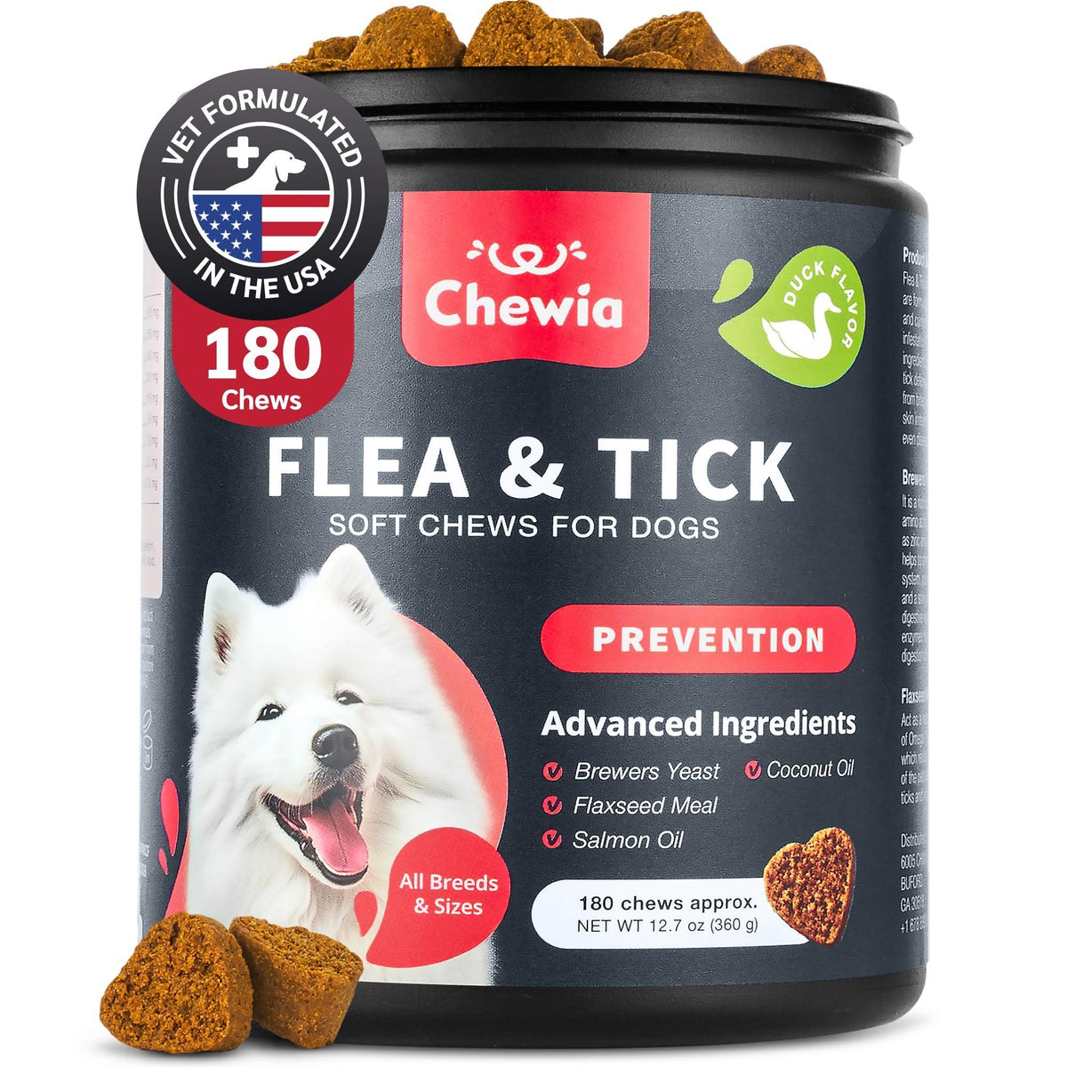 Flea and Tick Support Chews for Dogs Natural Soft Chews – photo 1 of 9