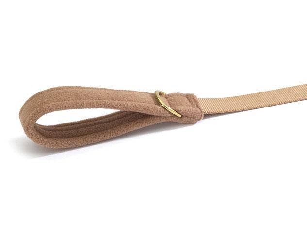 Tan Comfort Dog Lead – Wide – front view