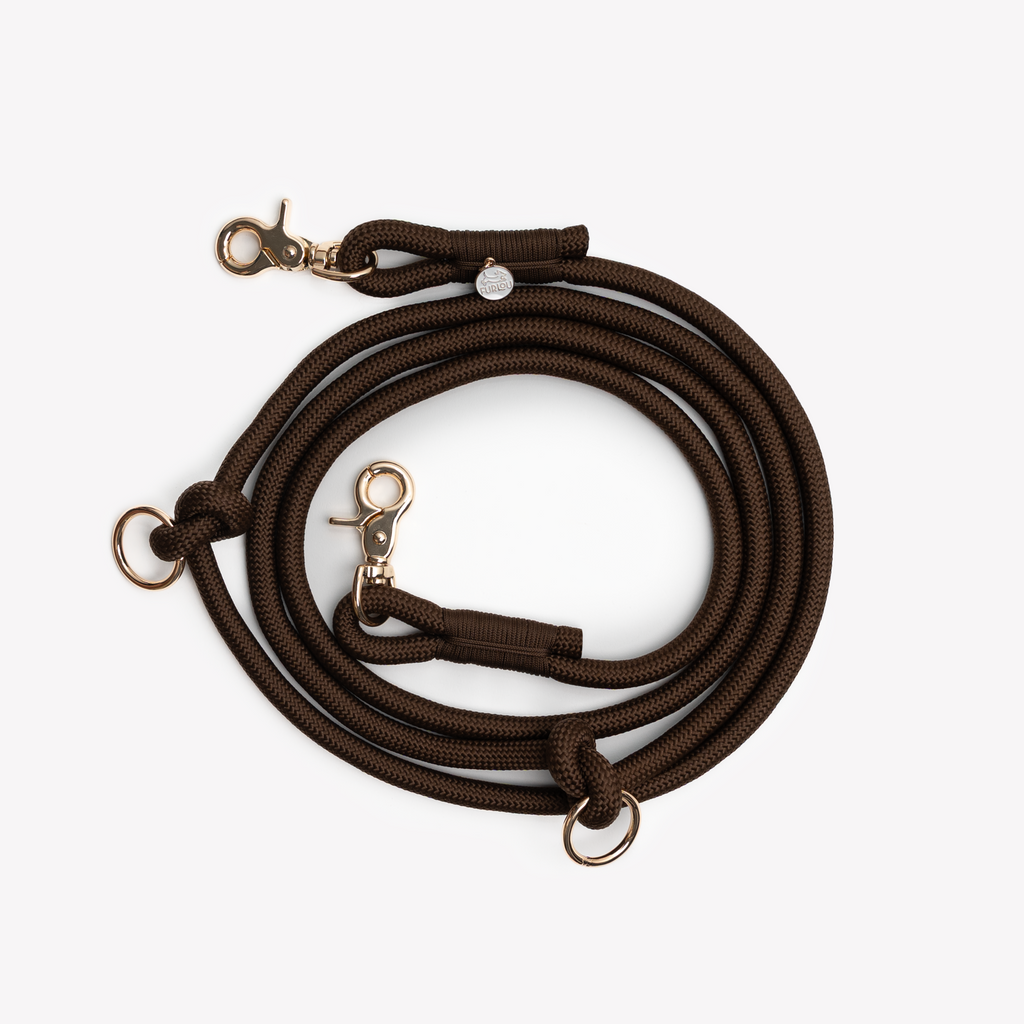 Brown Hands Free Braided Leash, alternate view