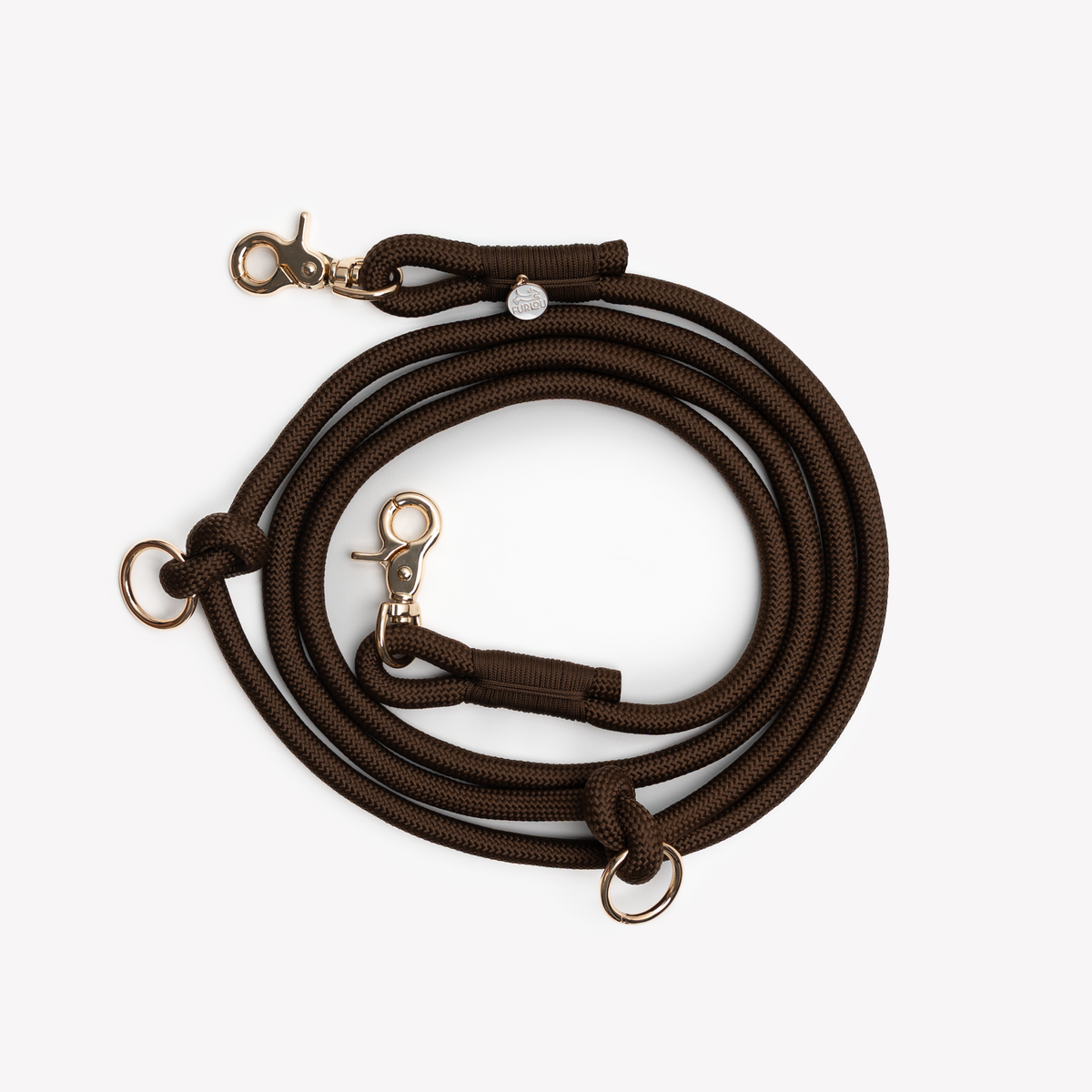 Brown Hands Free Braided Leash, alternate view