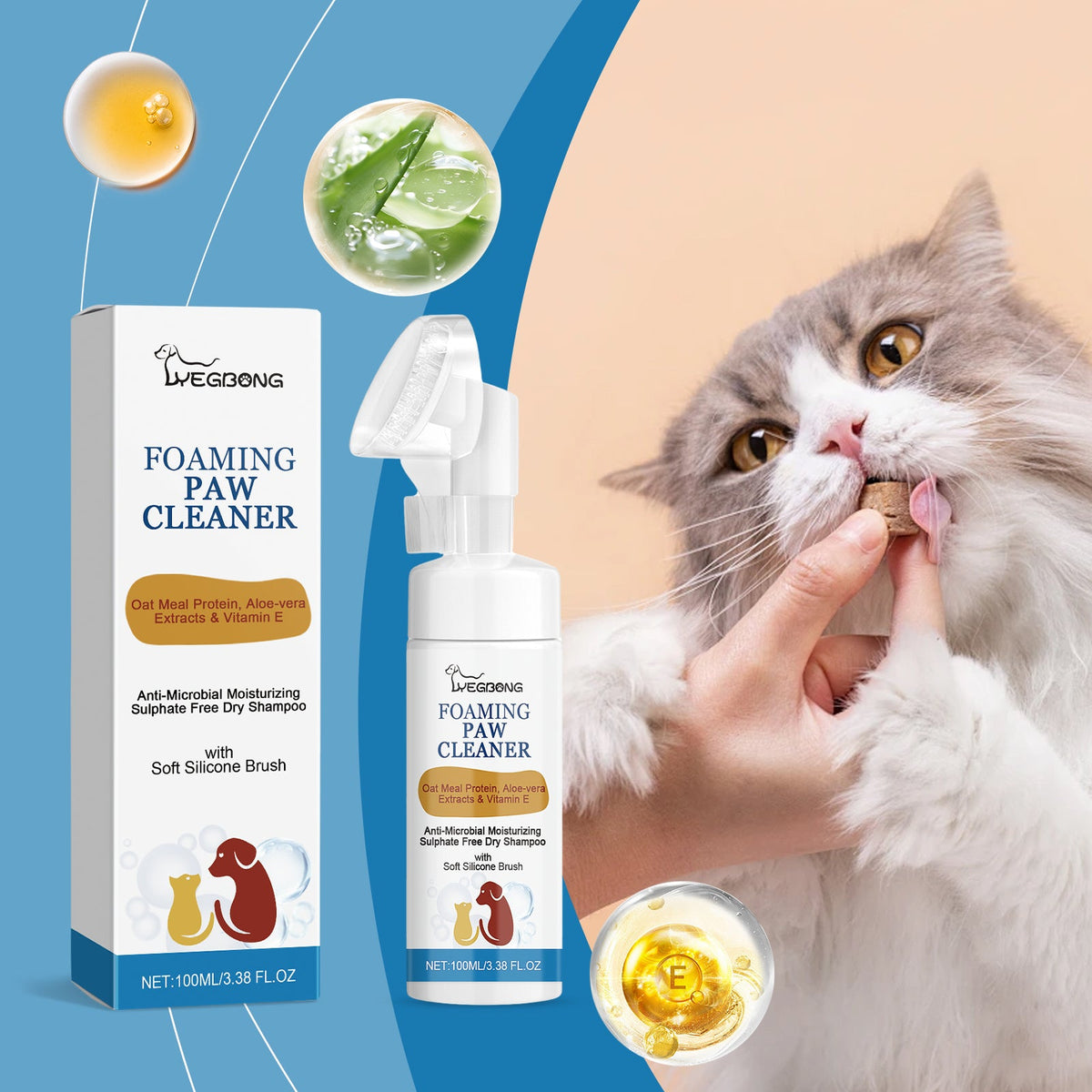 Deep Wash Foaming Pet Paw Cleaner – Dogs & Cats – alternate view 2