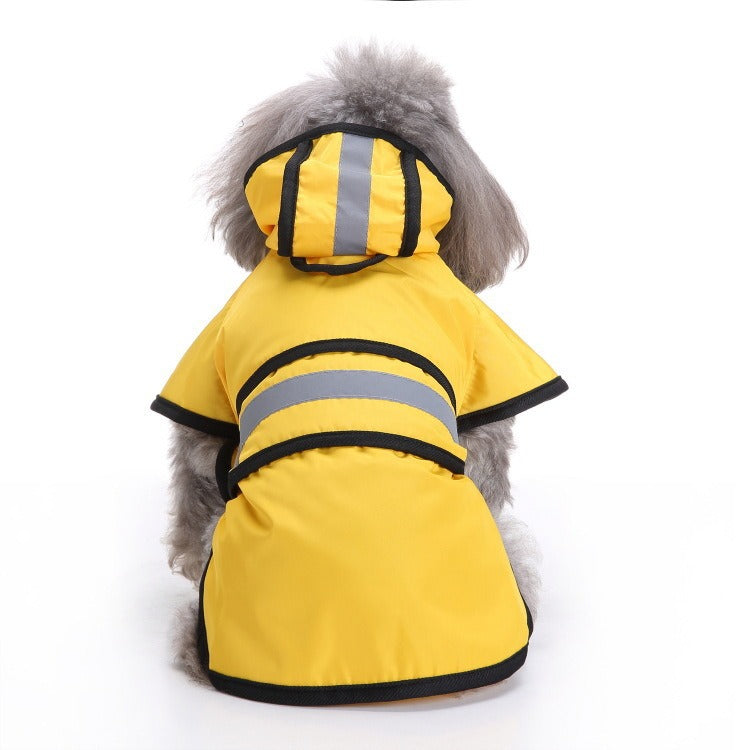 Reflective Dog Raincoat Polyester Yellow Red Blue – photo 5 of 7