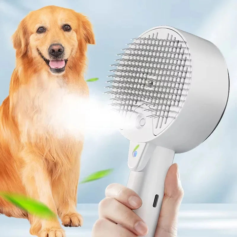Electric Spray Massage Comb for Dogs & Cats – Steam Pet Bath Brush – alternate view 2