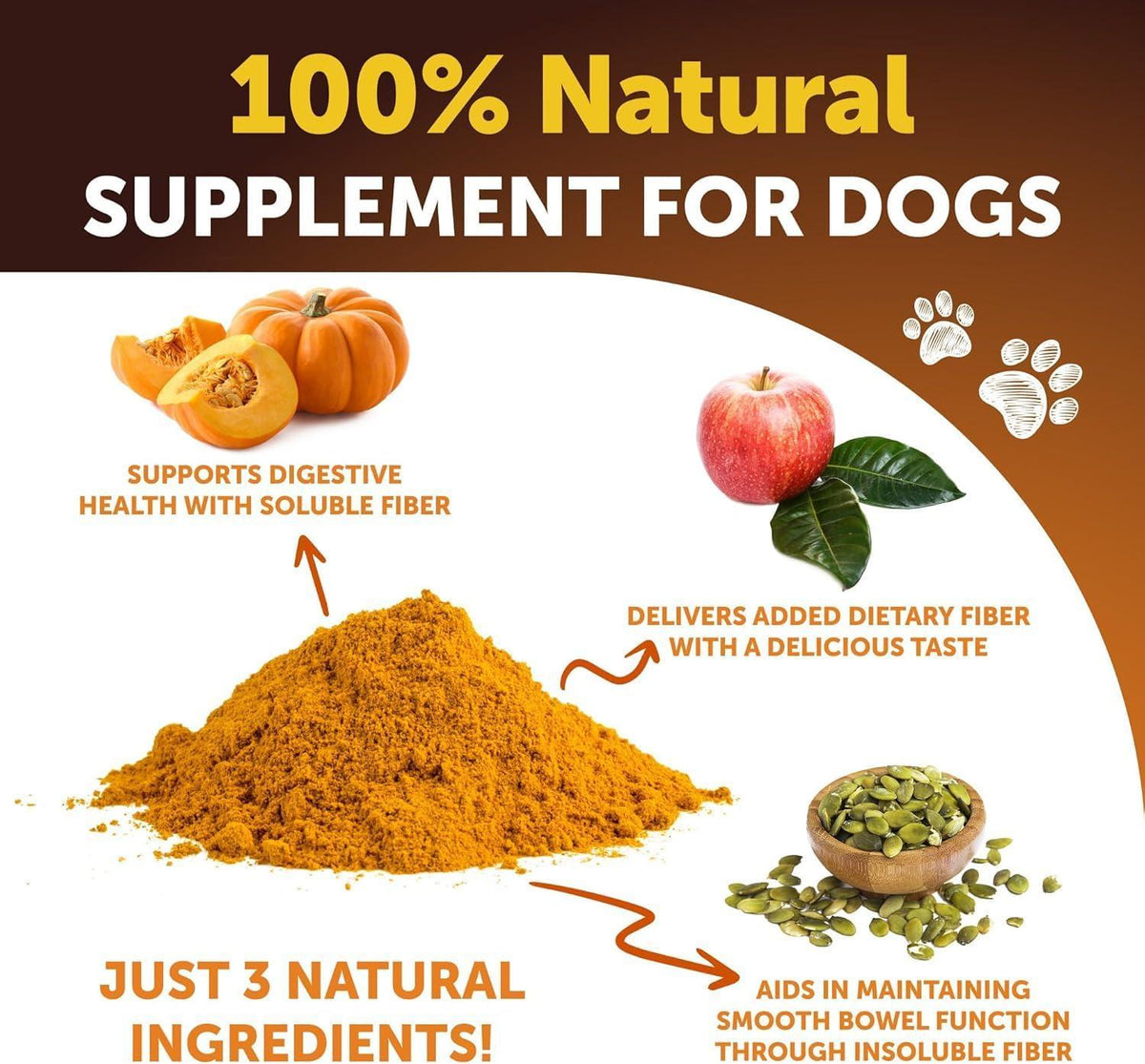 Pumpkin Powder for Dogs Digestive Fiber Supplement 8 oz – photo 3 of 7