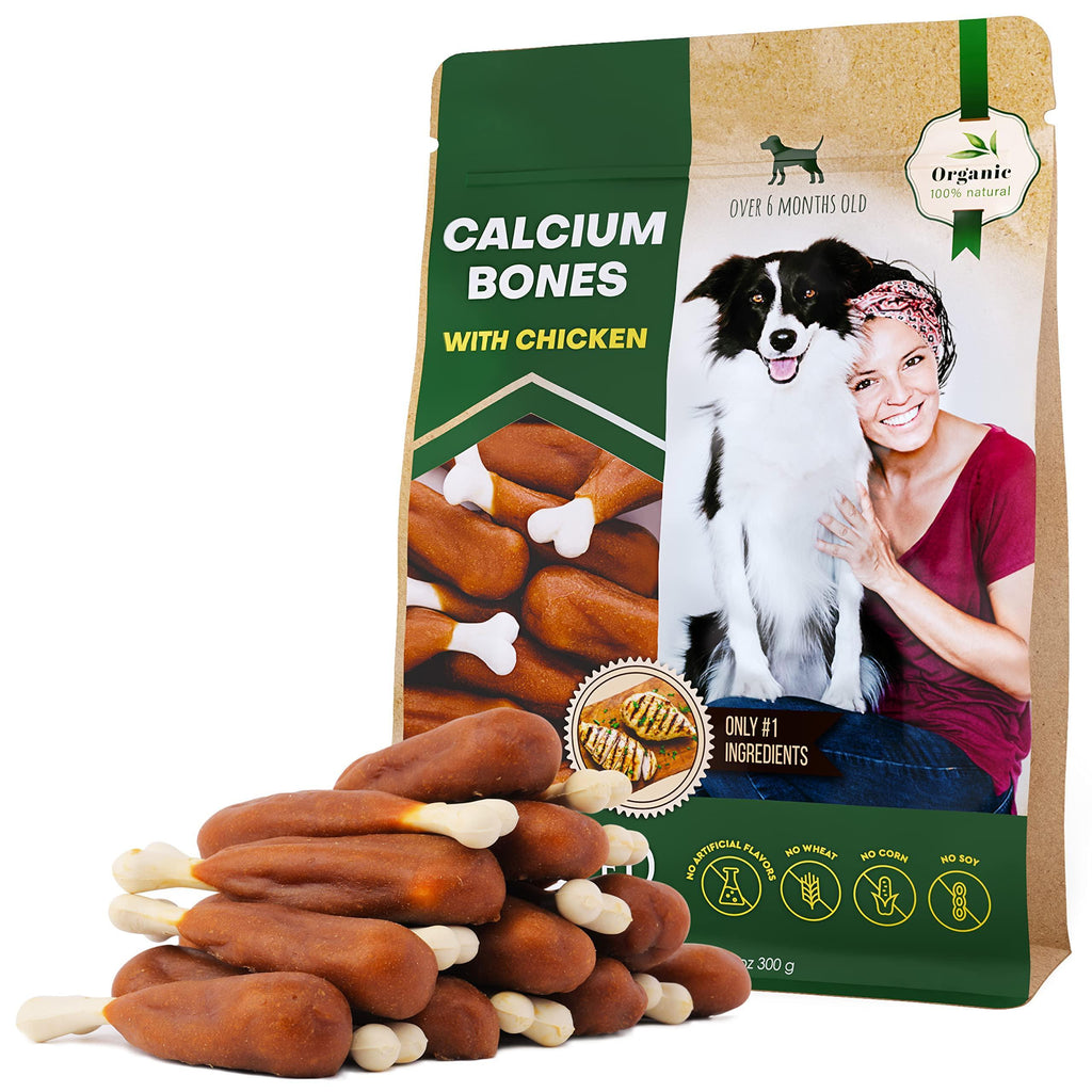 Calcium Bones for Dogs Chicken-Wrapped Rawhide-Free – photo 1 of 7