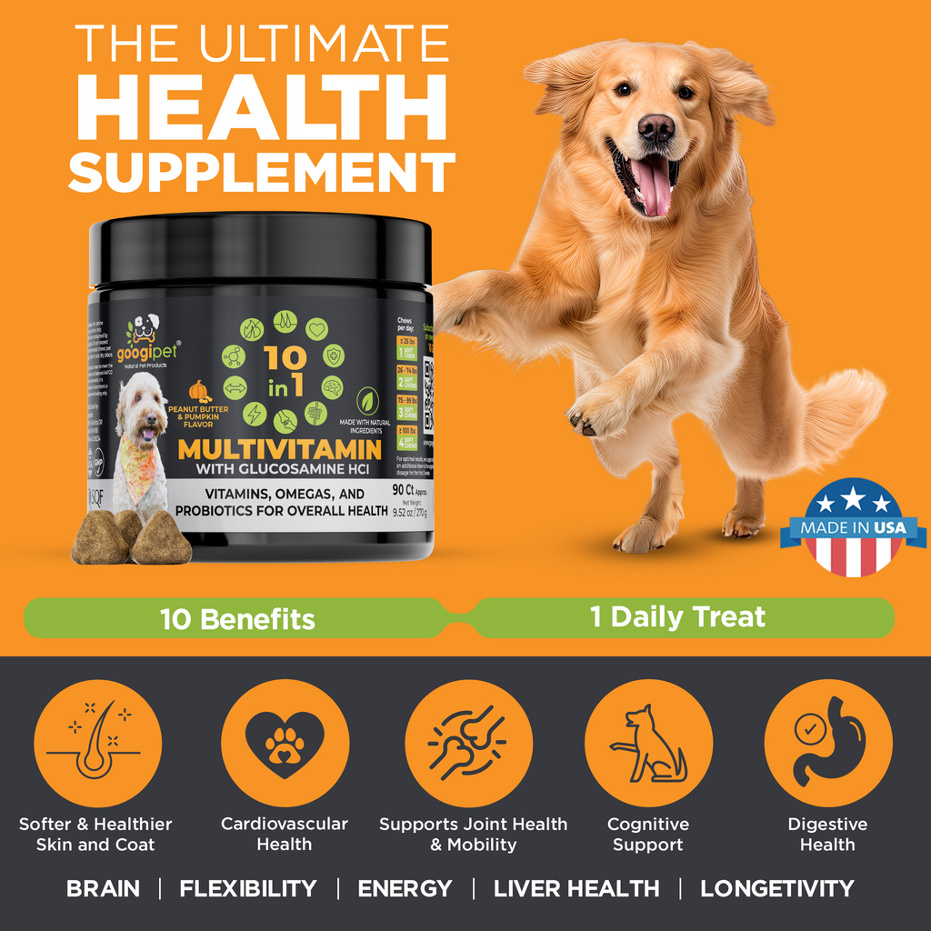 10 in 1 Multivitamin Chews for Dogs (Peanut Butter & Pumpkin Flavor) – alternate view 3