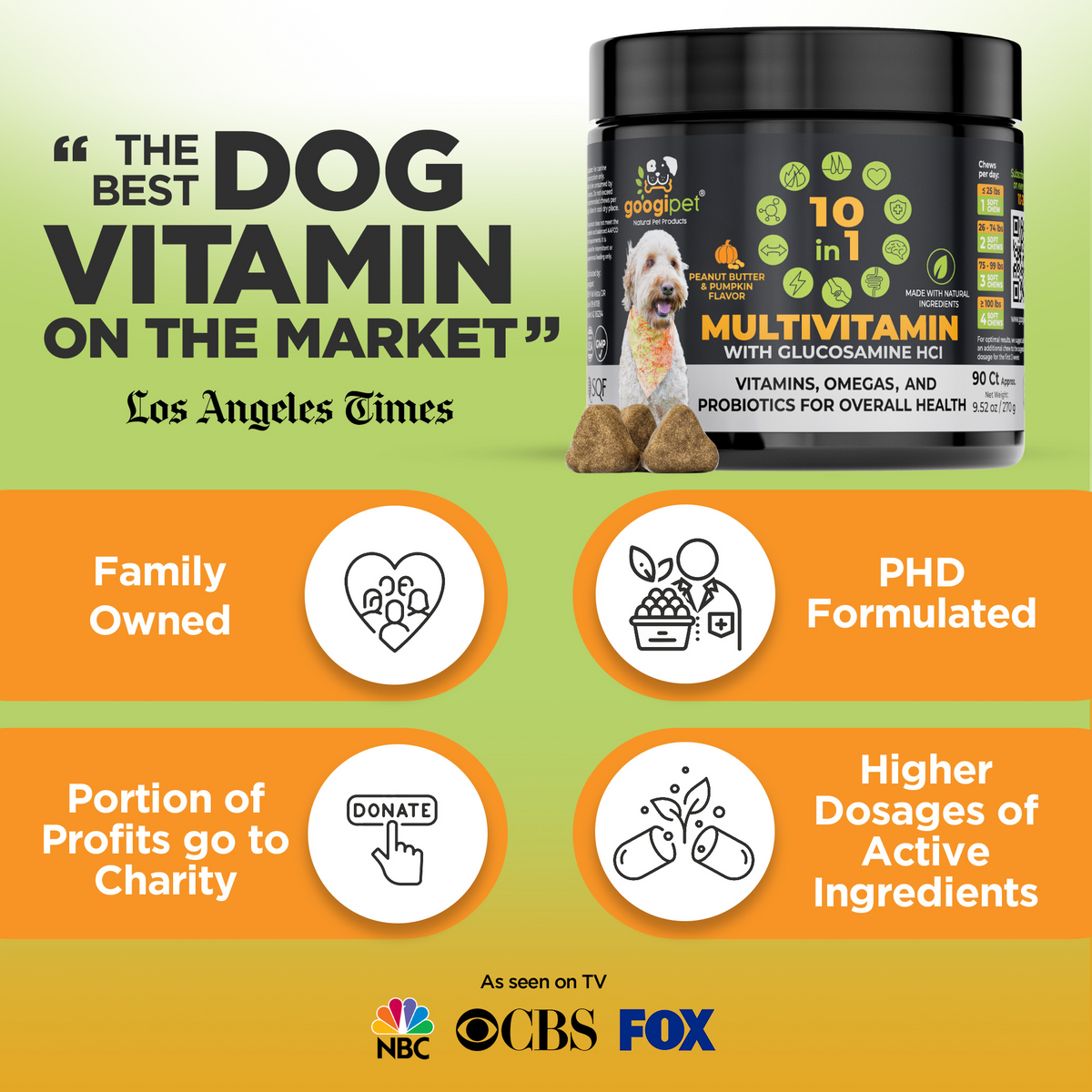 10 in 1 Multivitamin Chews for Dogs (Peanut Butter & Pumpkin Flavor) – alternate view 6