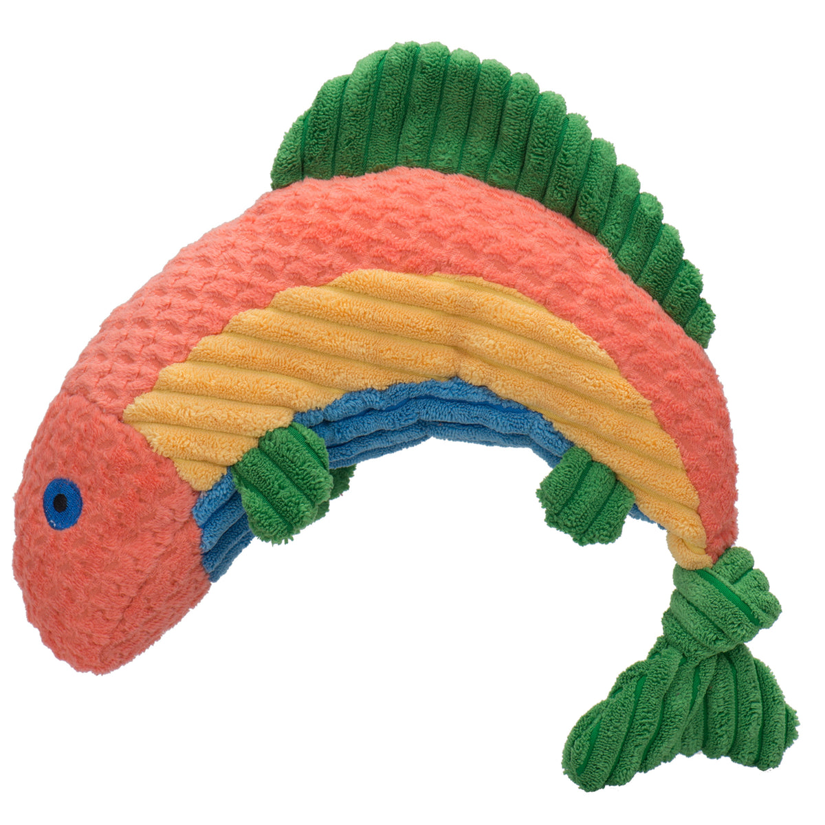 Raucous Rainbow Trout Knottie Plush Dog Toy, alternate view