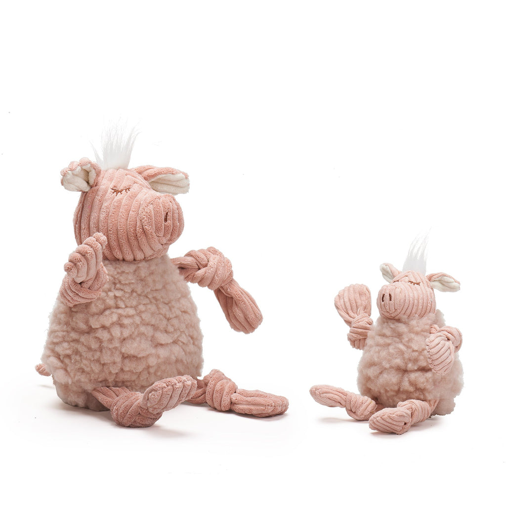 Penelope Pig HuggleFleece FlufferKnottie Plush Dog Toy