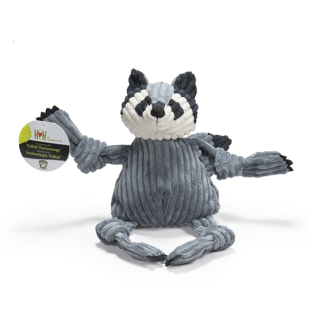 Reggie Raccoon Knottie Plush Dog Toy, alternate view