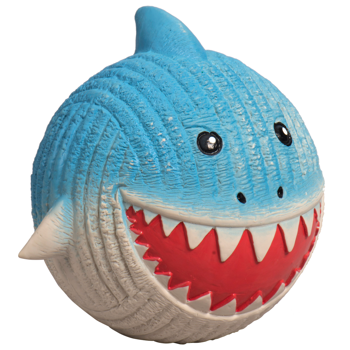 Finn the Shark Ruff-Tex Latex Ball Dog Toy Large, alternate view