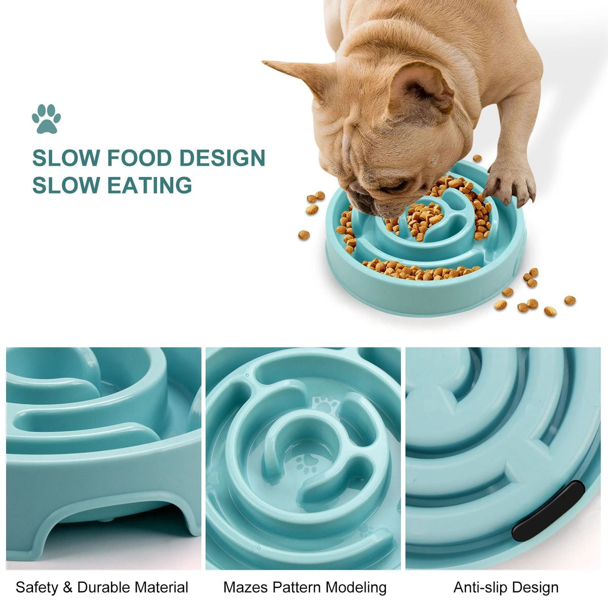 Maze Slow Feeder Bowl for Dogs & Cats – Non-Slip, 20.5cm – alternate view 3