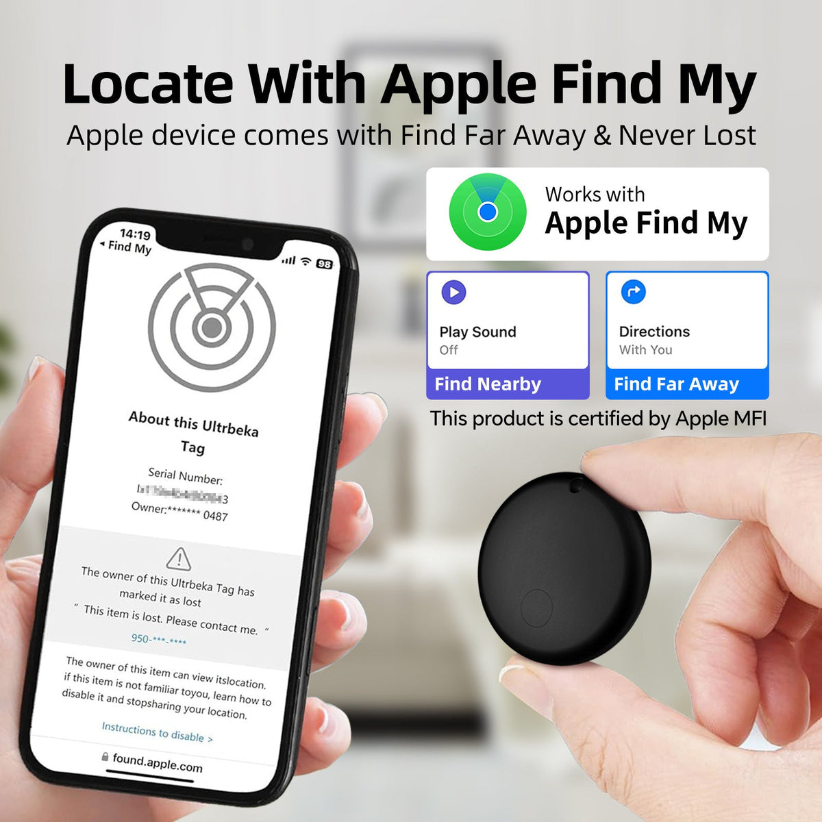 F08 Bluetooth Tracker Tag for Dogs Find My – photo 1 of 11