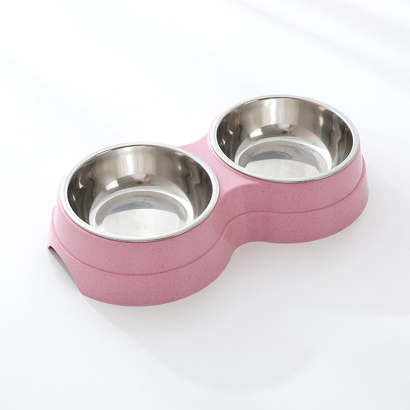 Double Stainless Steel Pet Bowls – Food & Water Feeder Tray – alternate view 8