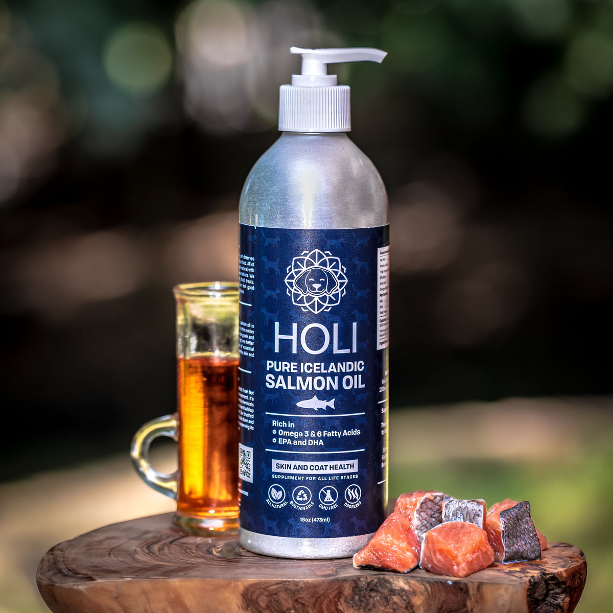 HOLI extra virgin Icelandic salmon oil bottle for dogs – photo 1 of 7