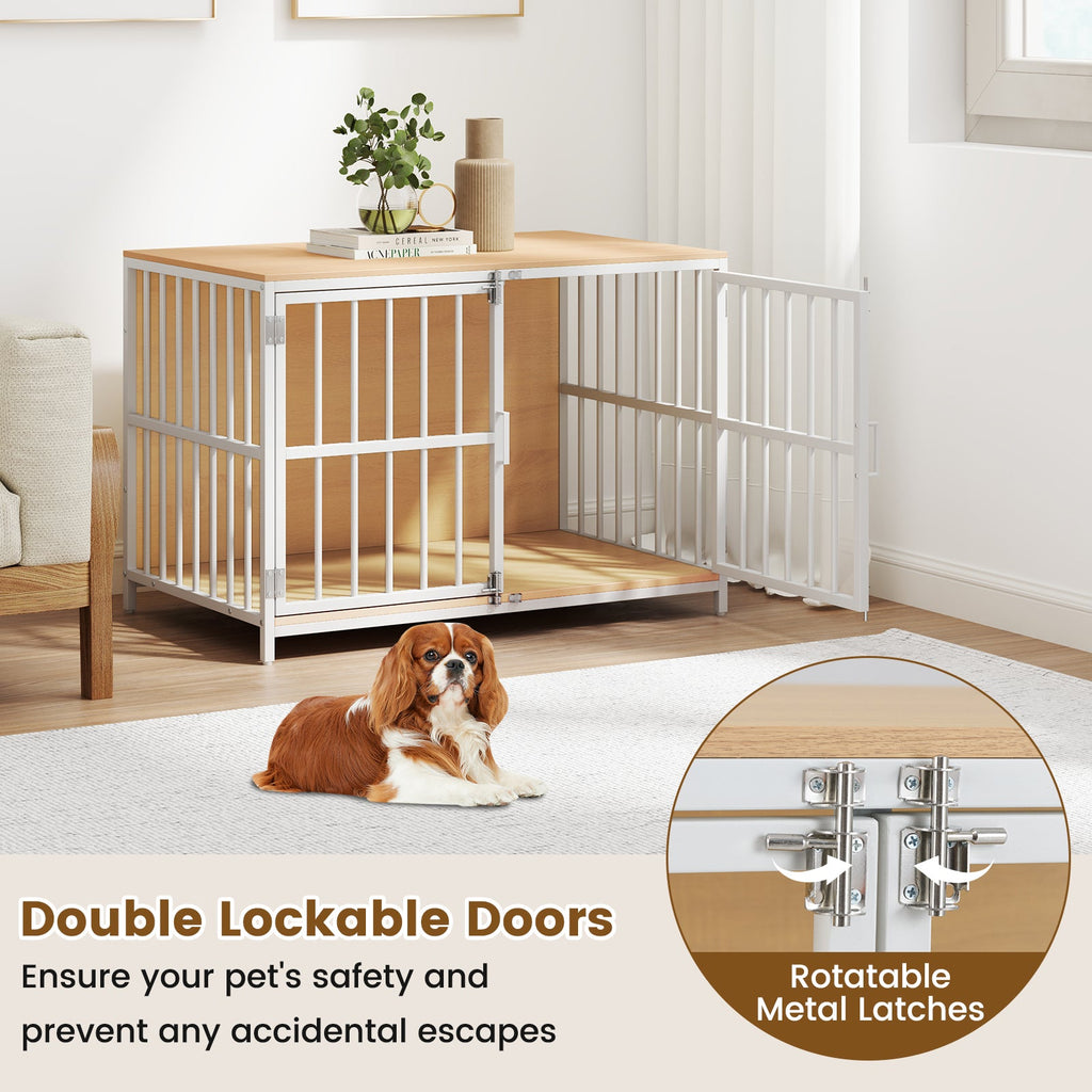 40 Inch Dog Crate Furniture Kennel with Double Doors – photo 16 of 16