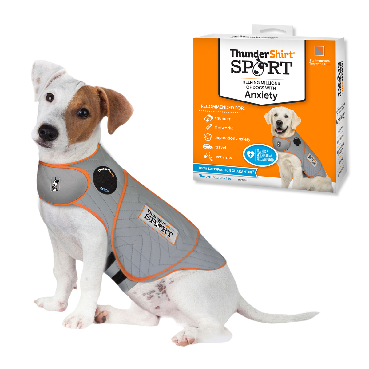 ThunderShirt Platinum Sport for Dogs – Anxiety Relief – front view