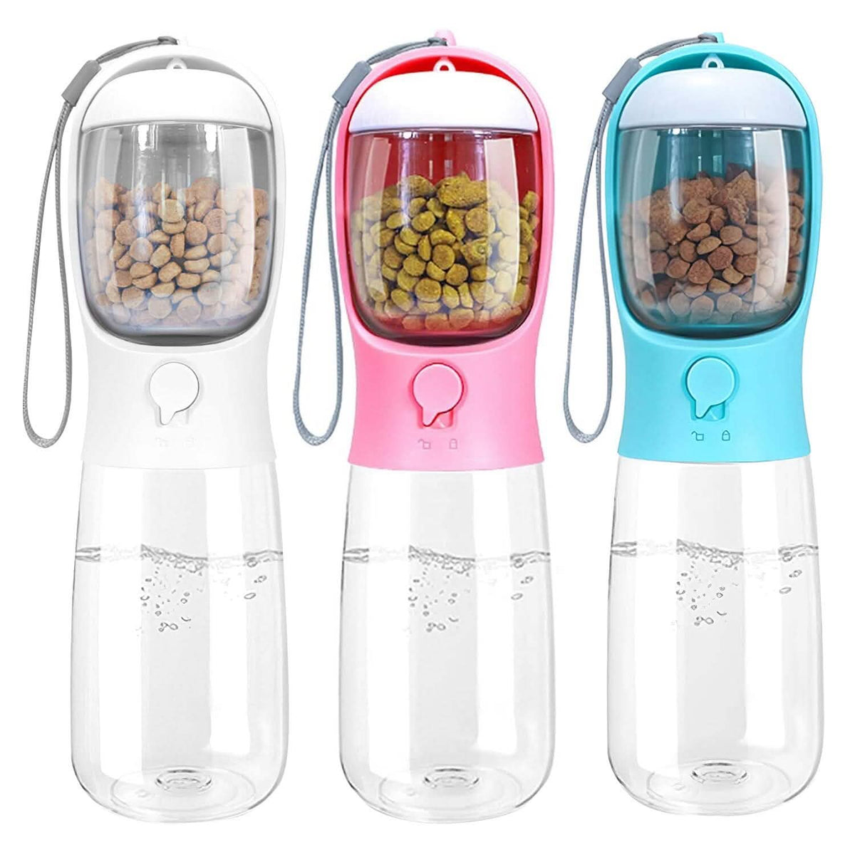 Portable Dog Water Dispenser 18.6 oz with Detachable Food Container – photo 1 of 17