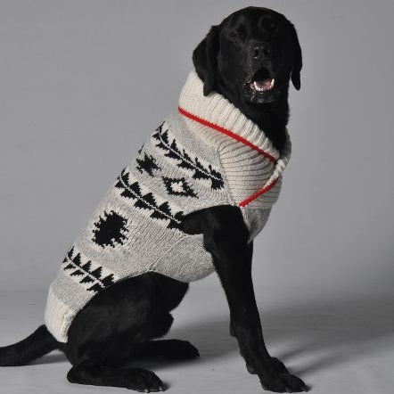 Jackson Dog Sweater Shawl Collar in Grey Black and White – photo 4 of 9