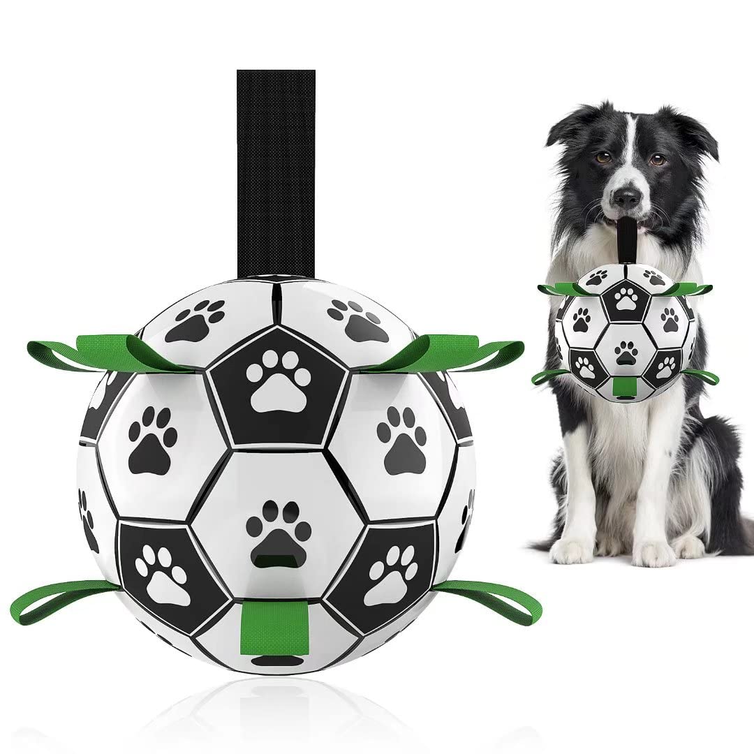 Interactive Soccer Ball Dog Toy – Training, Large Dogs – front view