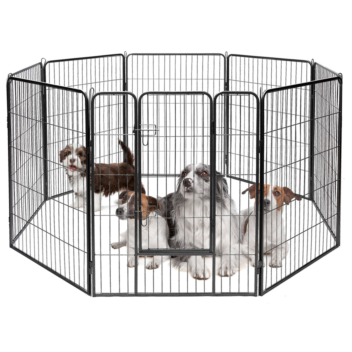 8-Panel Heavy-Duty Metal Dog Playpen with Door – photo 9 of 9