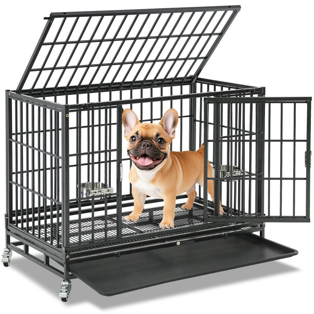37 Inch Stackable Heavy Duty Dog Crate – front view