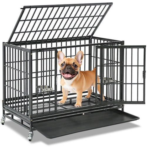 37 Inch Stackable Heavy Duty Dog Crate – front view