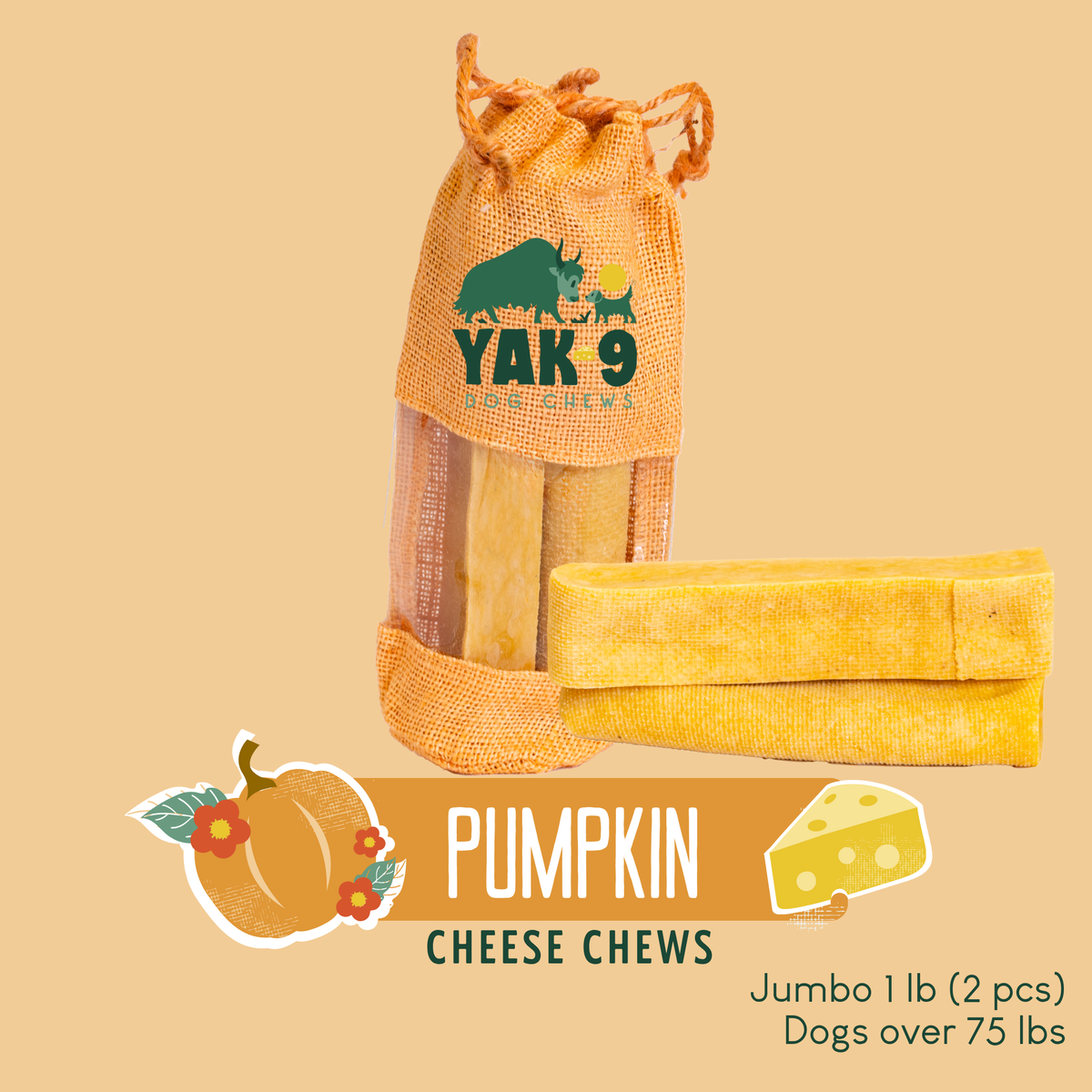 Pumpkin Yak Chews for Dogs – alternate view 13