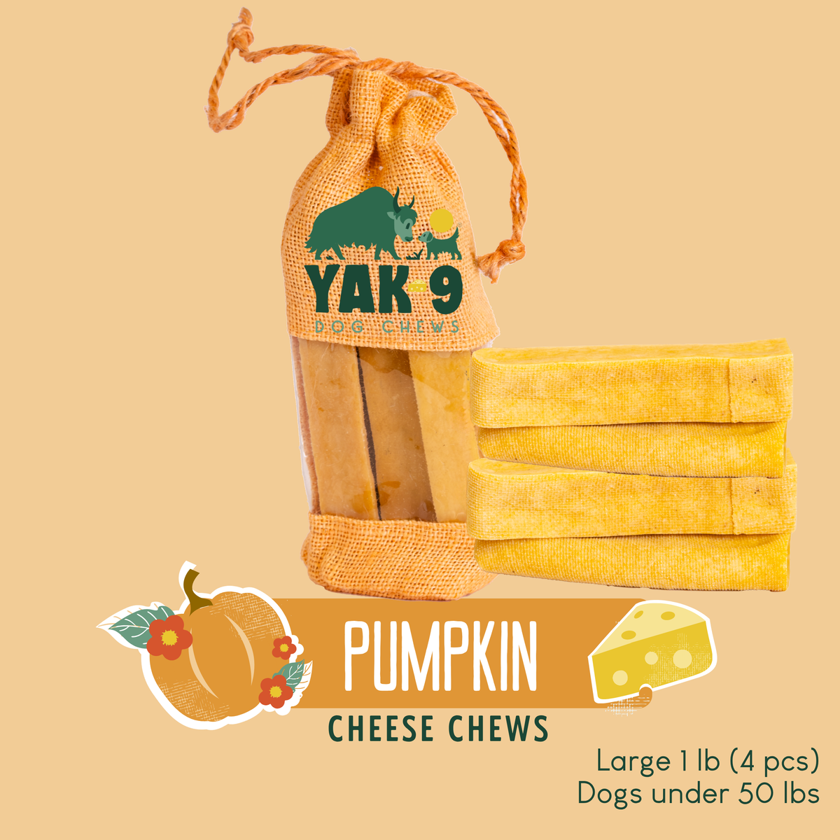 Pumpkin Yak Chews for Dogs – alternate view 14