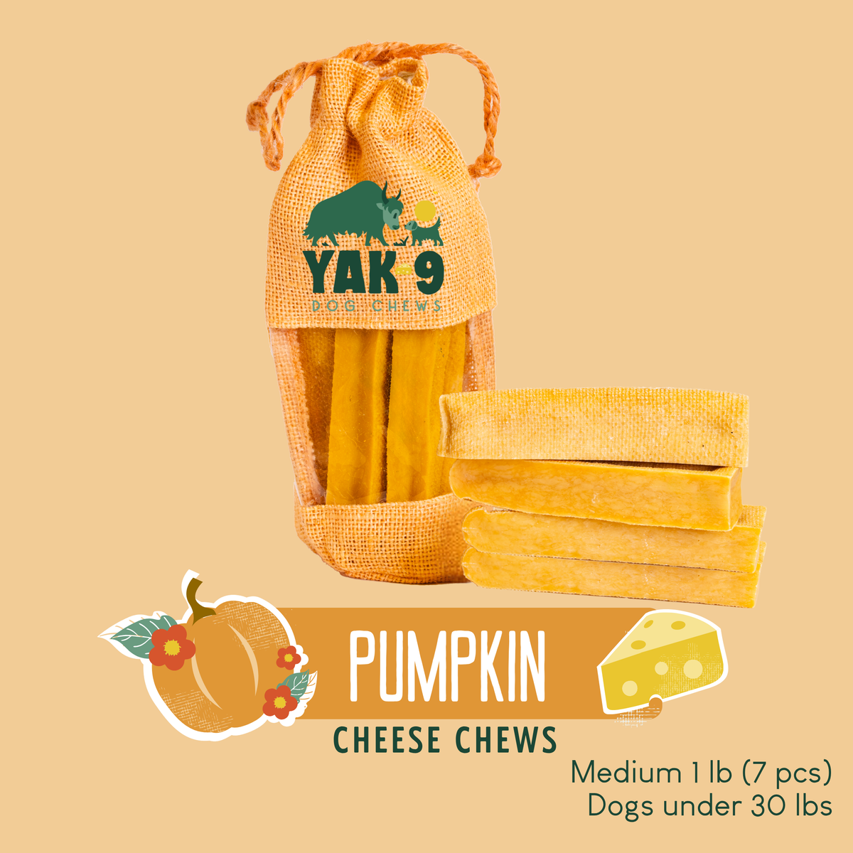 Pumpkin Yak Chews for Dogs – alternate view 15
