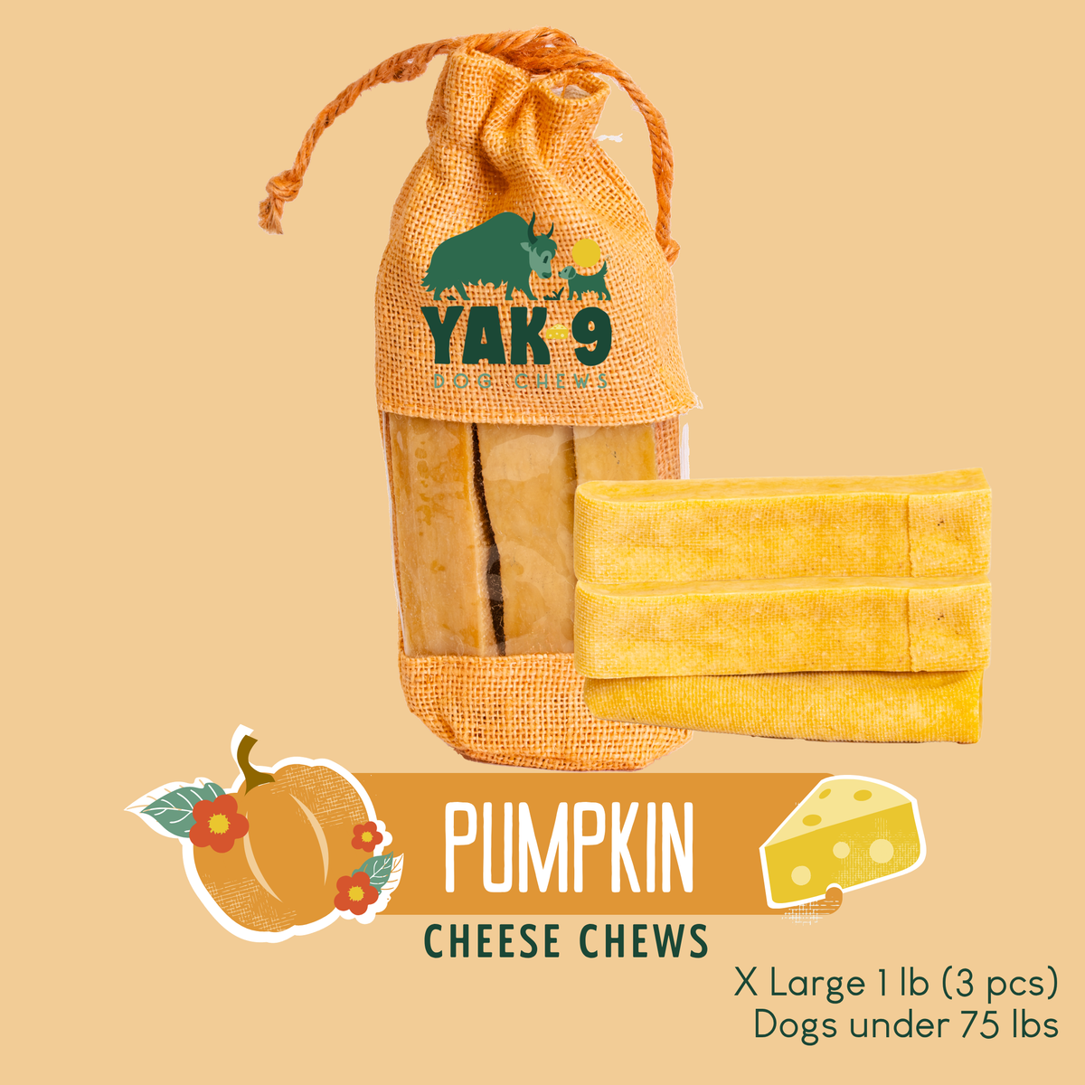 Pumpkin Yak Chews for Dogs – alternate view 16