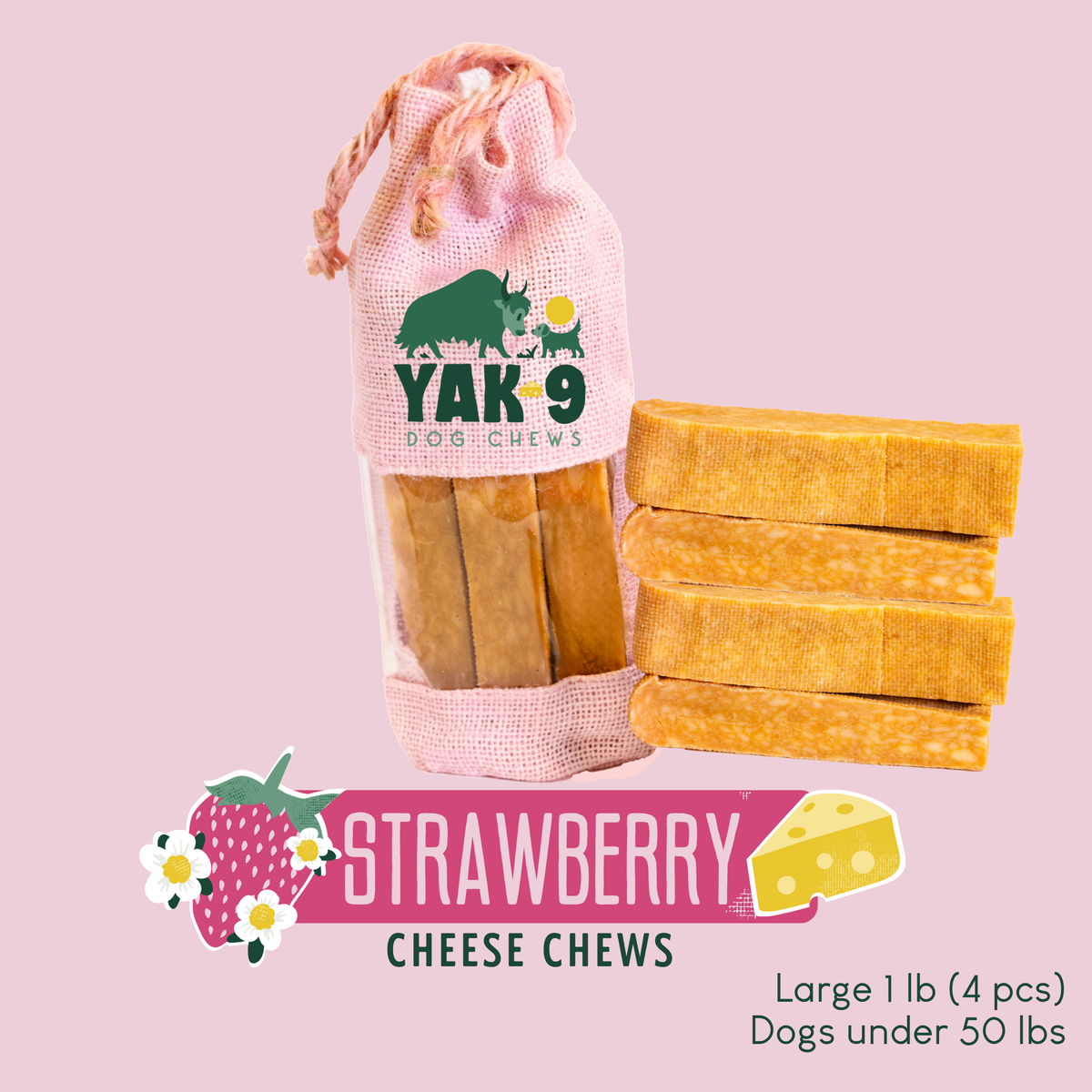 Strawberry Cheese Chews for Dogs – alternate view 13