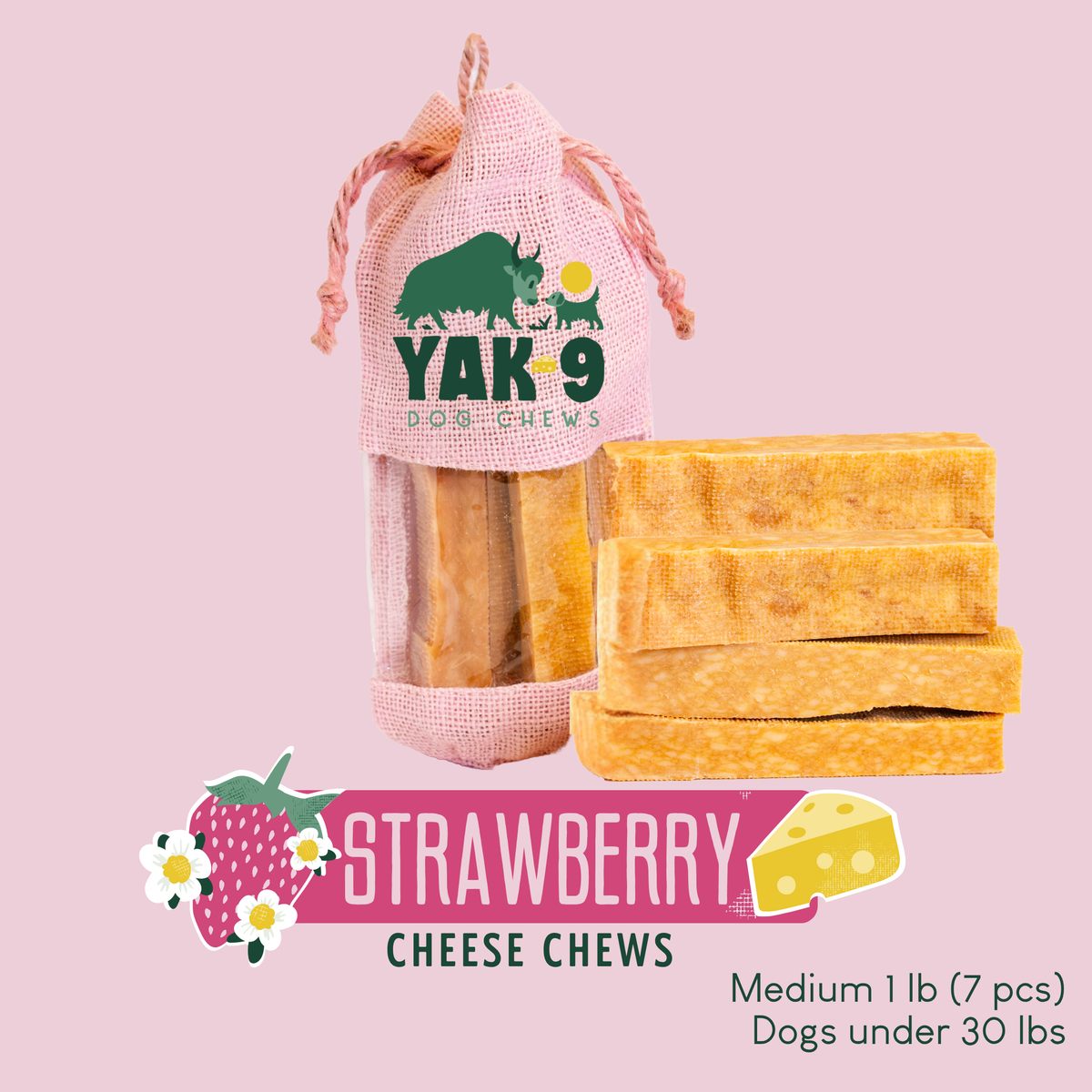 Strawberry Cheese Chews for Dogs – alternate view 14