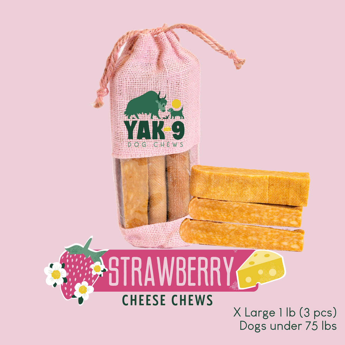 Strawberry Cheese Chews for Dogs – alternate view 16
